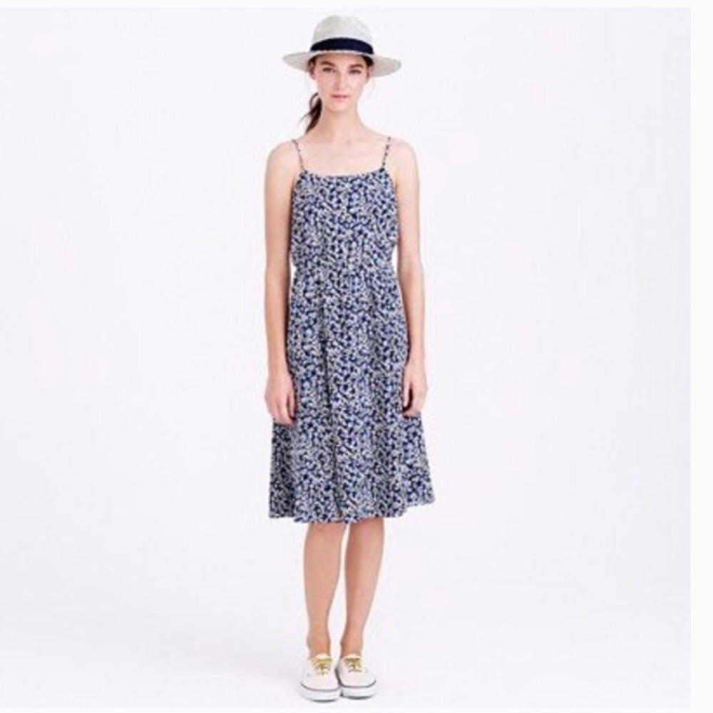 J Crew Blue Floral Sundress